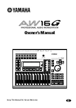 Предварительный просмотр 1 страницы Yamaha AW 16G Owner'S Manual