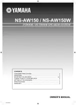 Yamaha AW150 - NS Speaker - 30 Watt User Manual preview