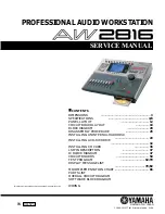 Preview for 1 page of Yamaha AW2816 Service Manual
