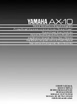 Yamaha AX-10 Owner'S Manual preview