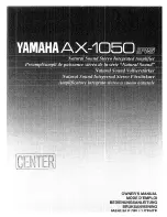 Предварительный просмотр 1 страницы Yamaha AX-1050 Owner'S Manual