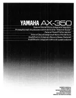 Предварительный просмотр 1 страницы Yamaha AX-350 Owner'S Manual