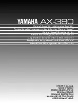 Предварительный просмотр 1 страницы Yamaha AX-380 Owner'S Manual