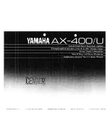 Предварительный просмотр 1 страницы Yamaha AX-400/U Quick Manual