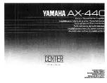 Yamaha AX-440 Owner'S Manual preview