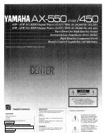 Preview for 1 page of Yamaha AX-450 Owner'S Manual