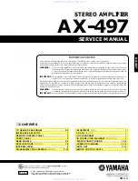 Предварительный просмотр 1 страницы Yamaha AX-497 Servise Manual