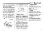 Preview for 5 page of Yamaha AX-500 Owner'S Manual