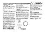 Preview for 7 page of Yamaha AX-500 Owner'S Manual