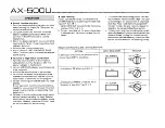 Preview for 8 page of Yamaha AX-500 Owner'S Manual