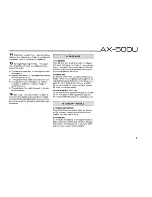 Предварительный просмотр 3 страницы Yamaha AX-500U Owner'S Manual