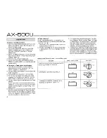 Предварительный просмотр 8 страницы Yamaha AX-500U Owner'S Manual