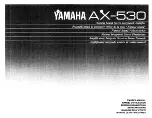 Yamaha AX-530 Owner'S Manual preview