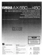 Yamaha AX-550RS Owner'S Manual предпросмотр