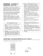 Предварительный просмотр 3 страницы Yamaha AX-550RS Owner'S Manual