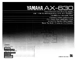 Yamaha AX-630 Owner'S Manual предпросмотр