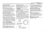 Предварительный просмотр 7 страницы Yamaha AX-700U Owner'S Manual