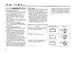 Предварительный просмотр 8 страницы Yamaha AX-700U Owner'S Manual