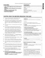 Предварительный просмотр 3 страницы Yamaha AX-750RS Owner'S Manual