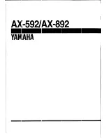 Yamaha AX-892 Service Manual предпросмотр