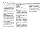 Preview for 8 page of Yamaha AX-900 Owner'S Manual