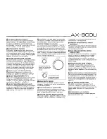 Preview for 7 page of Yamaha AX-900U Owner'S Manual