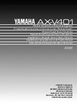 Предварительный просмотр 1 страницы Yamaha AX-V401 Owner'S Manual