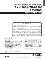 Yamaha AX-V765 Service Manual preview