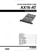 Preview for 1 page of Yamaha AX16-AT Service Manual