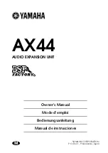Yamaha AX44 Owner'S Manual preview