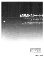 Yamaha B-6 Owner'S Manual preview