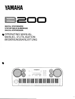 Yamaha B200 Operating Manual preview