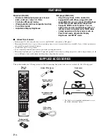 Предварительный просмотр 6 страницы Yamaha BD-940 Owner'S Manual