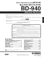 Preview for 1 page of Yamaha BD-940 Service Manual