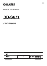 Yamaha BD-S671BL Owner'S Manual preview