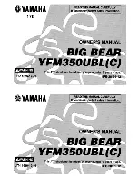 Yamaha Big Bear YFM350UBL Owner'S Manual preview