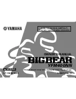 Yamaha BIG BEAR YFM400NN Owner'S Manual preview