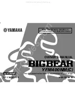 Yamaha BIGBEAR YFM400NM Owner'S Manual preview