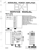 Предварительный просмотр 1 страницы Yamaha BX-1 Service Manual