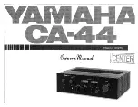 Предварительный просмотр 1 страницы Yamaha CA-44 Owner'S Manual