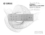 Предварительный просмотр 1 страницы Yamaha CA-600 Owner'S Manual