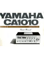 Предварительный просмотр 1 страницы Yamaha CA1010 Owner'S Manual