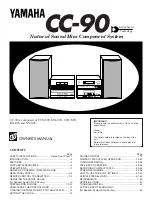 Yamaha CC-90 Owner'S Manual preview