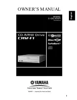 Preview for 5 page of Yamaha CD Recordable/Rewritable Drive CRW-F1 Owner'S Manual