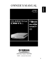 Preview for 5 page of Yamaha CD Recordable/Rewritable Drive CRW-F1SX Owner'S Manual