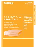 Yamaha CD Recordable/Rewritable Drive CRW-F1UX Owner'S Manual preview