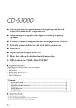 Предварительный просмотр 4 страницы Yamaha CD-S3000 Owner'S Manual