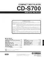 Yamaha CD-S700 Service Manual preview