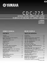 Yamaha CDC-775 Owner'S Manual preview