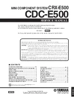 Preview for 1 page of Yamaha CDC-E500 Service Manual